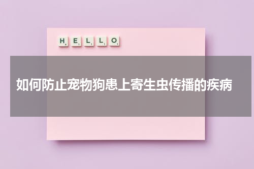 如何防止宠物狗患上寄生虫传播的疾病