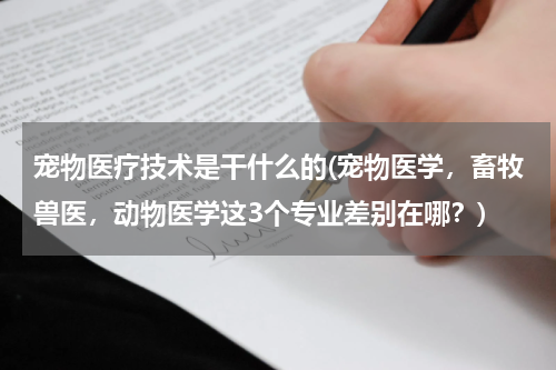 宠物医疗技术是干什么的(宠物医学，畜牧兽医，动物医学这3个专业差别在哪？)