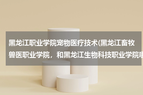 黑龙江职业学院宠物医疗技术(黑龙江畜牧兽医职业学院,和黑龙江生物科技职业学院哪个好?宠物养护与疾病防治,宠物医学哪个好?急急!)