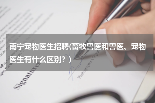 南宁宠物医生招聘(畜牧兽医和兽医、宠物医生有什么区别?)