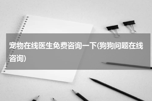 宠物在线医生免费咨询一下(狗狗问题在线咨询)